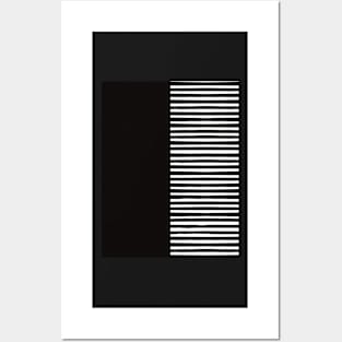 Black and white stripes effect Posters and Art